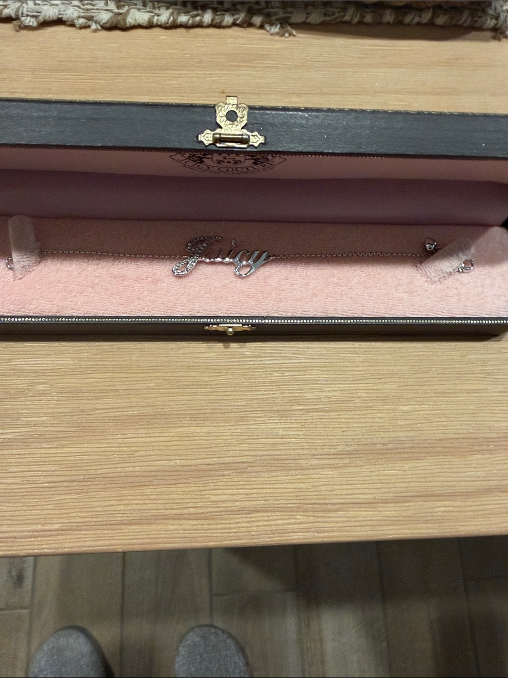 Silver juicy couture bracelet.